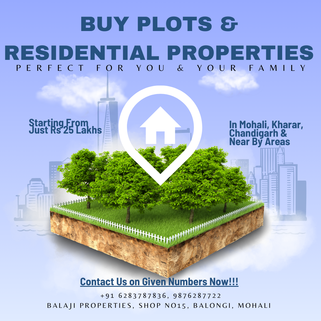Balaji Properties Official Plots & residential properties for sale in Mohali, Kharar, Chandigarh & near by area